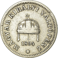 Munten, Hongarije, Franz Joseph I, 20 Fillér, 1894, Kormoczbanya, FR+, Nickel
