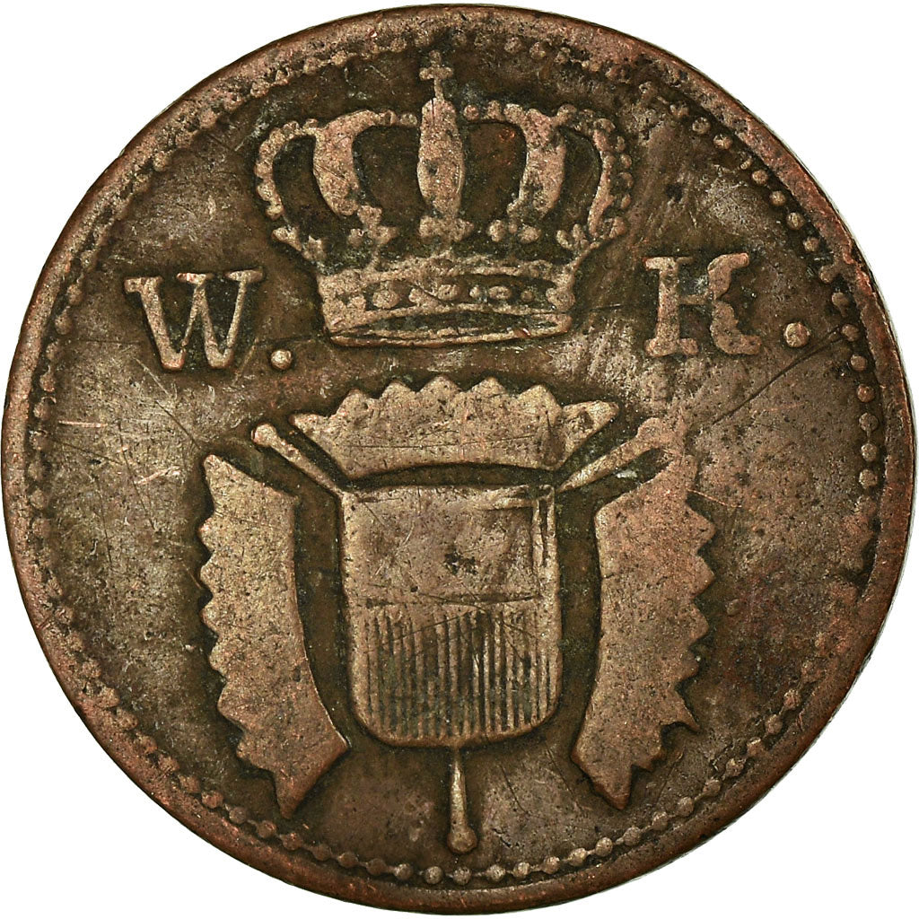 Coin, German States, SCHAUMBURG-HESSEN, Wilhelm I, Pfennig, 1818, Cassel