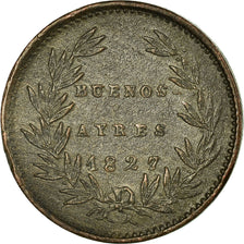 Coin, Argentina, BUENOS AIRES, 5/10 Réal, 1827, EF(40-45), Copper, KM:3