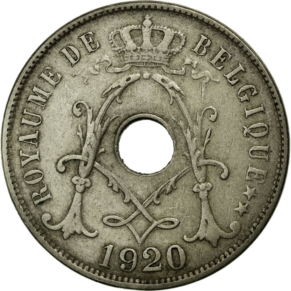Coin, Belgium, 25 Centimes, 1920, EF(40-45), Copper-nickel, KM:68.1