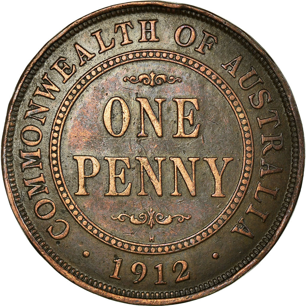 Coin, Australia, George V, Penny, 1912, EF(40-45), Bronze, KM:23