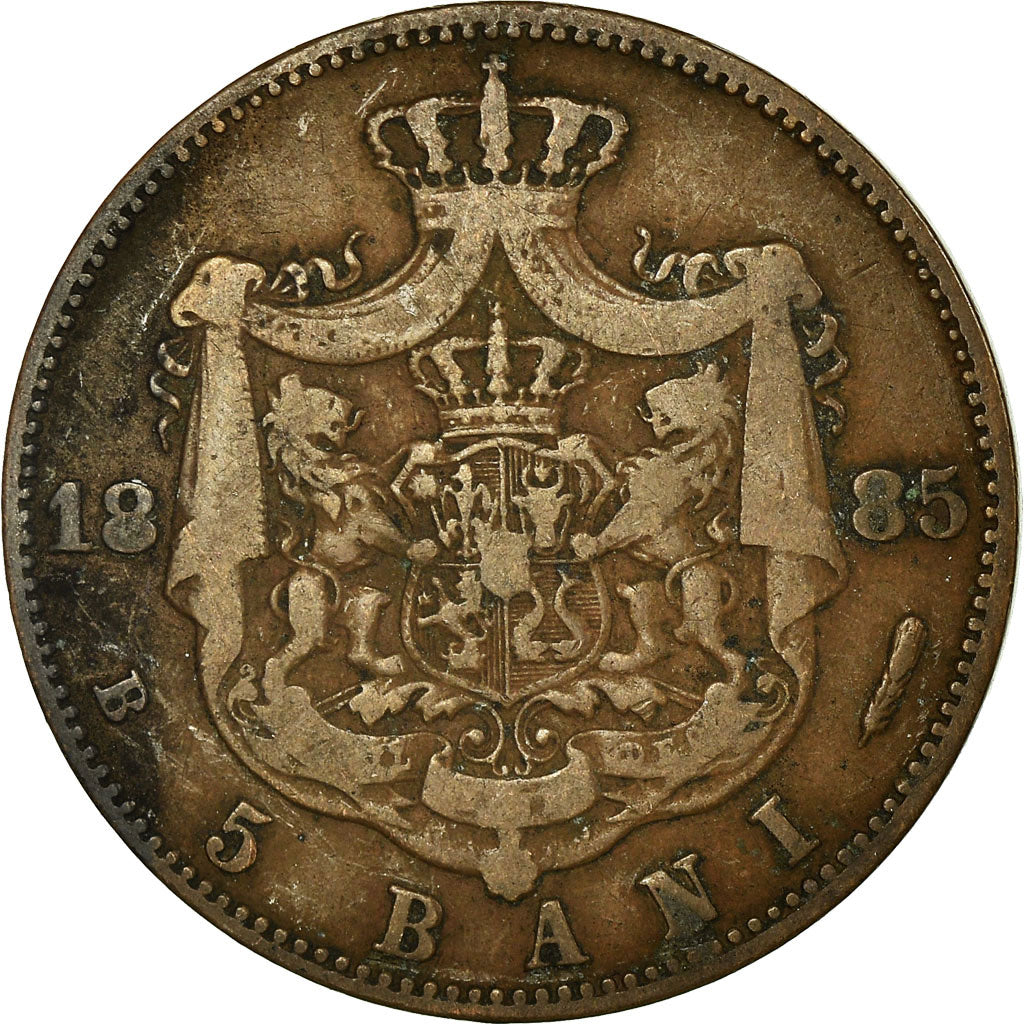 Coin, Romania, Carol I, 5 Bani, 1885, EF(40-45), Copper, KM:19