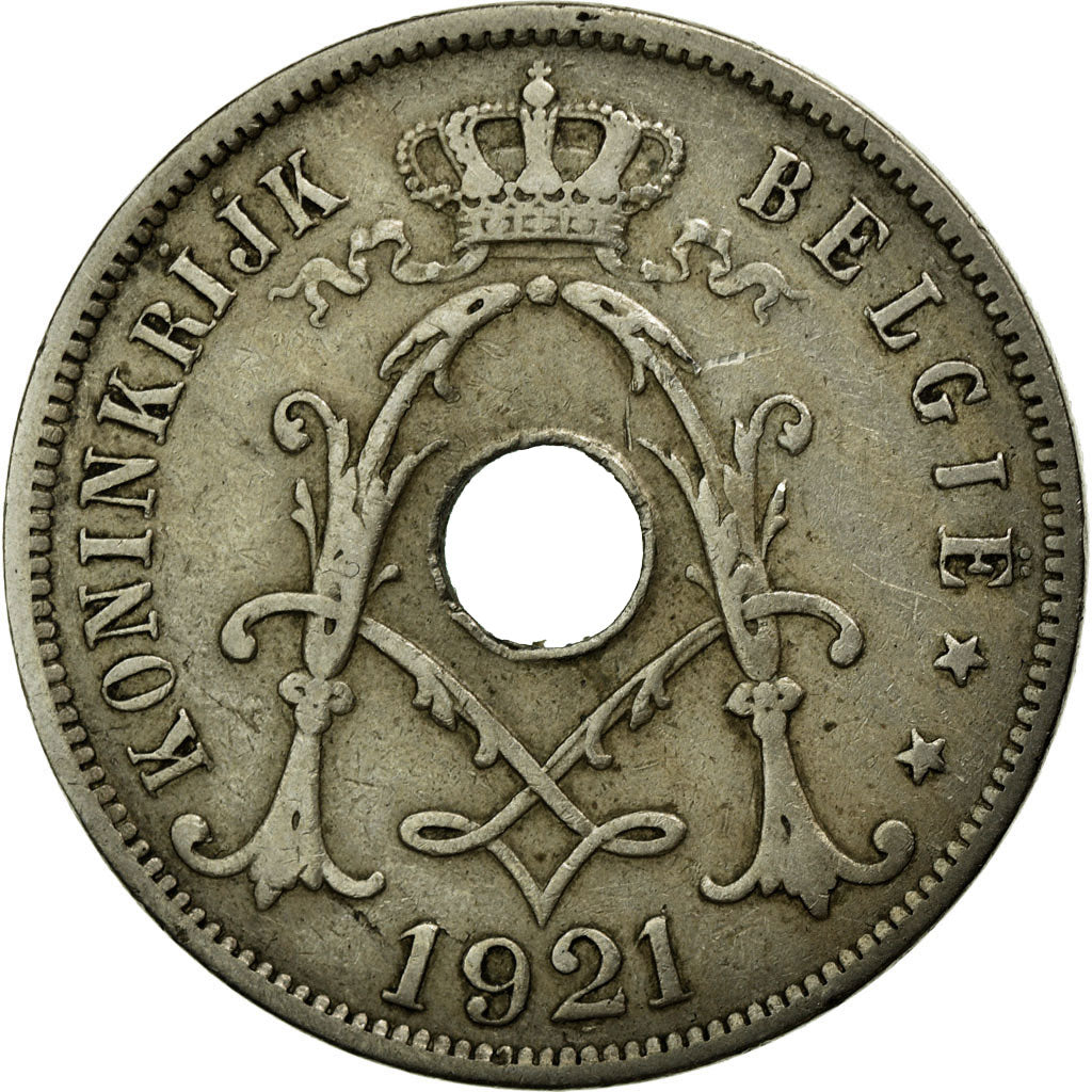 Coin, Belgium, 25 Centimes, 1921, EF(40-45), Copper-nickel, KM:69