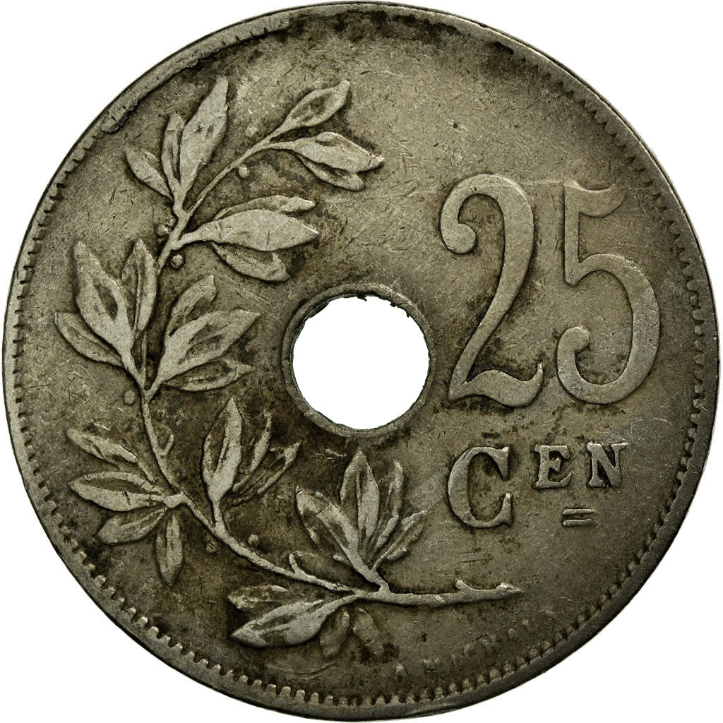 Coin, Belgium, 25 Centimes, 1921, EF(40-45), Copper-nickel, KM:69