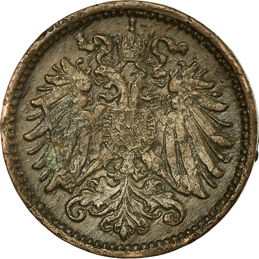Munten, Oostenrijk, Franz Joseph I, Heller, 1897, FR+, Bronze, KM:2800