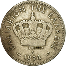 Monnaie, Grèce, George I, 20 Lepta, 1894, Athènes, TB+, Copper-nickel, KM:57