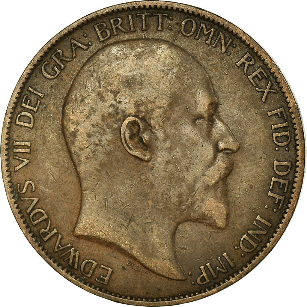 Moneta, Gran Bretagna, Edward VII, Penny, 1902, BB, Bronzo, KM:794.2
