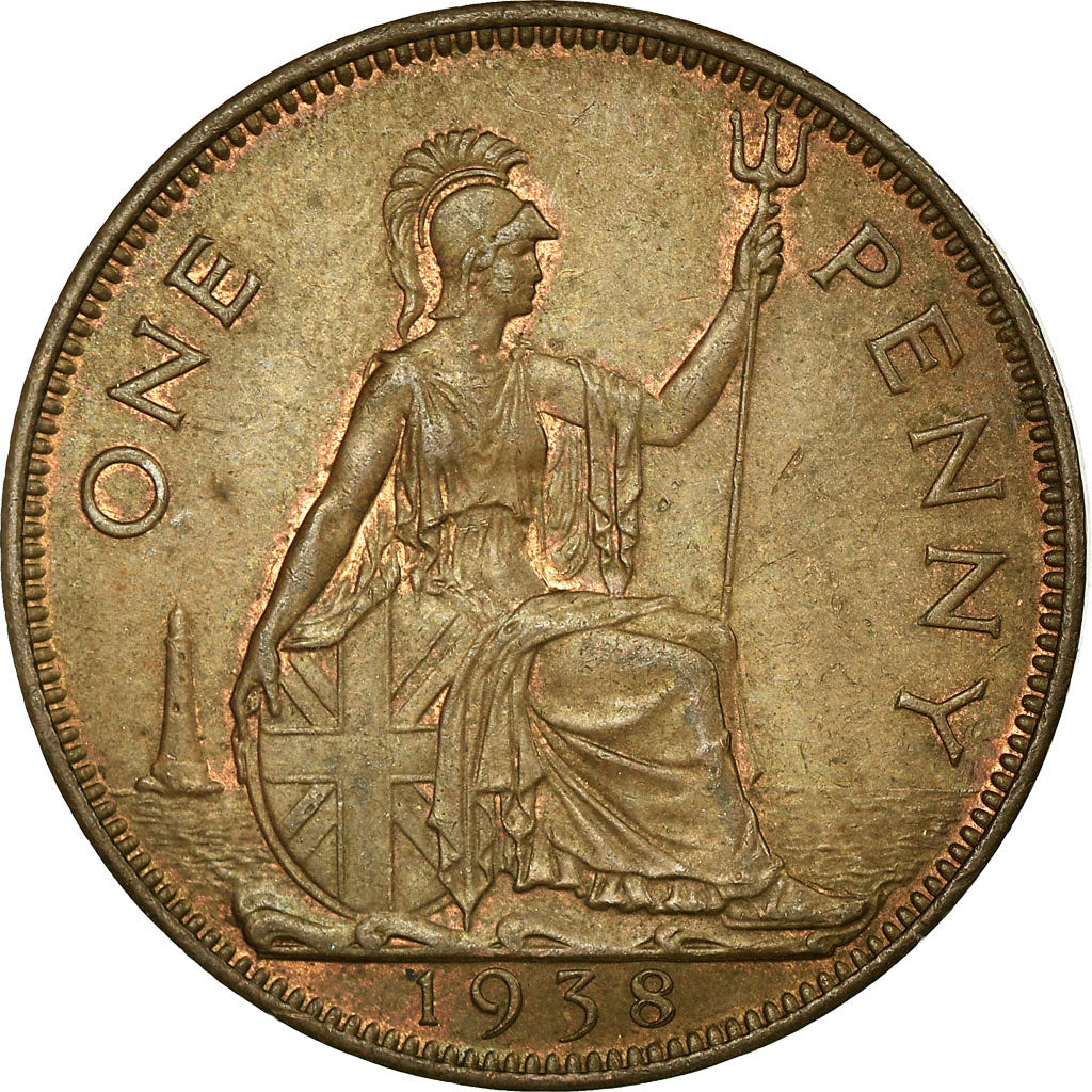 Monnaie, Grande-Bretagne, George VI, Penny, 1938, SUP, Bronze, KM:845