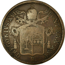 Coin, ITALIAN STATES, PAPAL STATES, Gregory XVI, Baiocco, 1845, Bologna