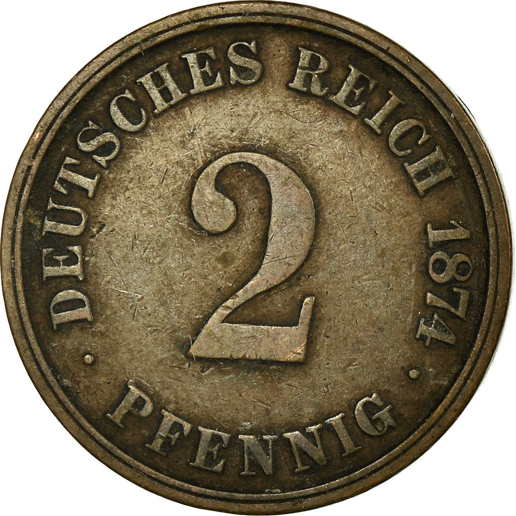 Coin, German States, PRUSSIA, Wilhelm I, 2 Pfennig, 1871, Berlin, VF(30-35)