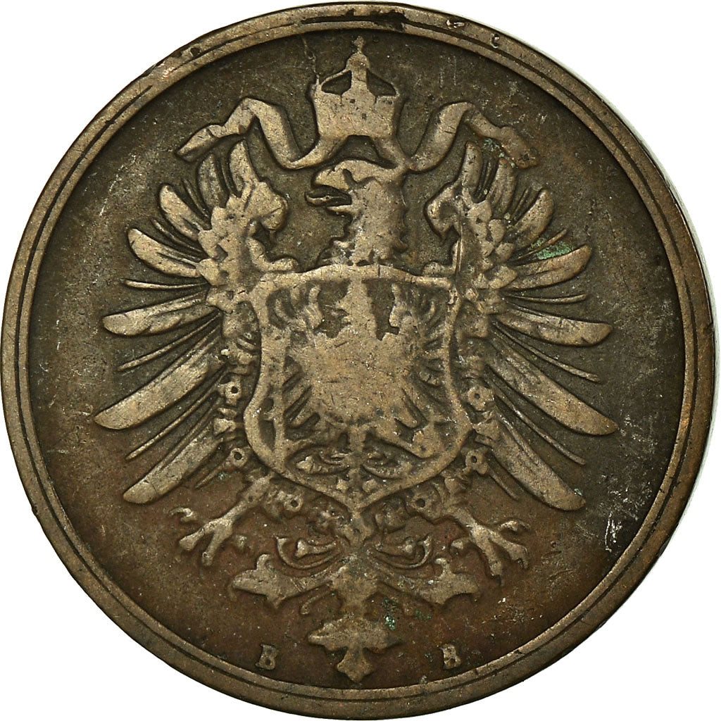 Monnaie, GERMANY - EMPIRE, Wilhelm I, 2 Pfennig, 1874, Vienne, TB+, Cuivre, KM:2