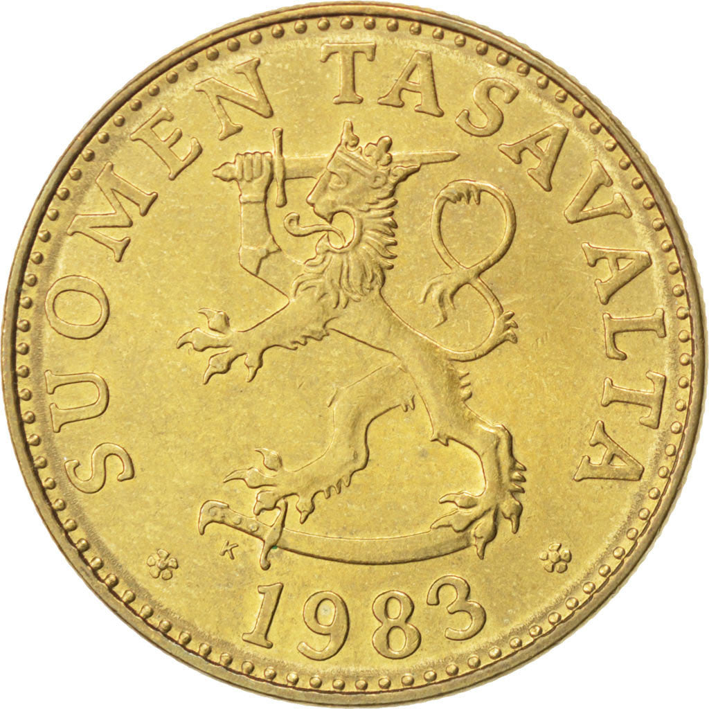 FINLAND, 50 Pennia, 1983, KM #48, AU(50-53), Aluminum-Bronze, 25.0, 5.57