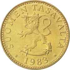 FINLAND, 50 Pennia, 1983, KM #48, AU(50-53), Aluminum-Bronze, 25.0, 5.57