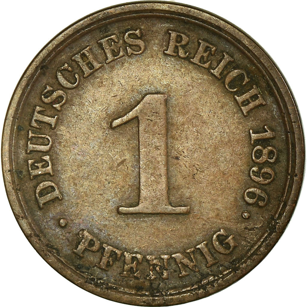 Munten, DUITSLAND - KEIZERRIJK, Wilhelm II, Pfennig, 1896, Muldenhütten, ZF