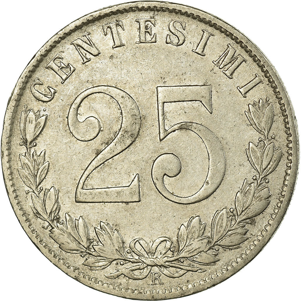 Coin, Italy, Vittorio Emanuele III, 25 Centesimi, 1903, Rome, AU(50-53), Nickel