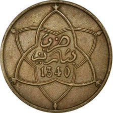 Coin, Morocco, Yusuf, 10 Mazunas, 1921/AH1340, bi-Bariz, Paris, EF(40-45)