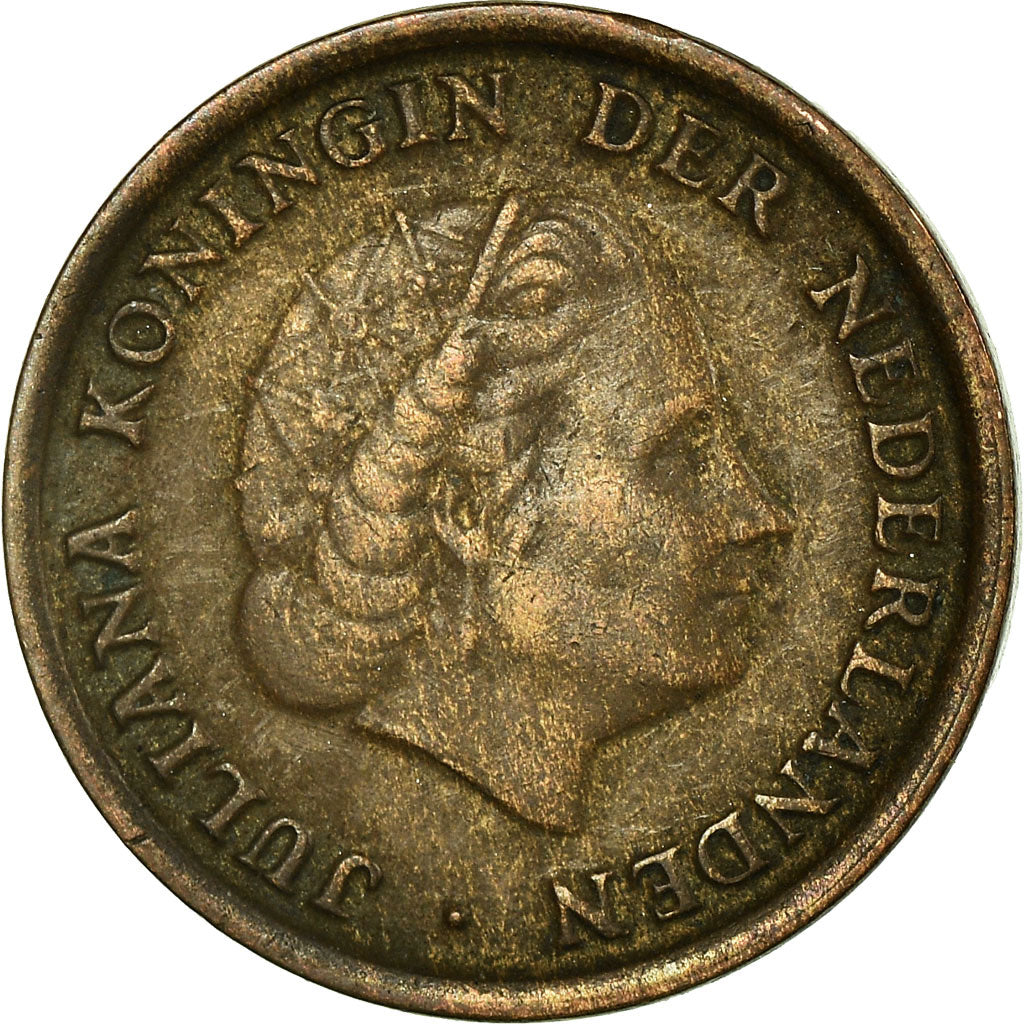 Coin, Netherlands, Juliana, Cent, 1953, VF(30-35), Bronze, KM:180