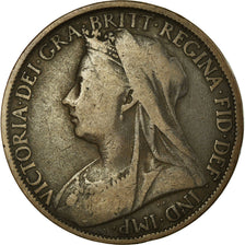 Moneda, Gran Bretaña, Victoria, Penny, 1899, BC+, Bronce, KM:790