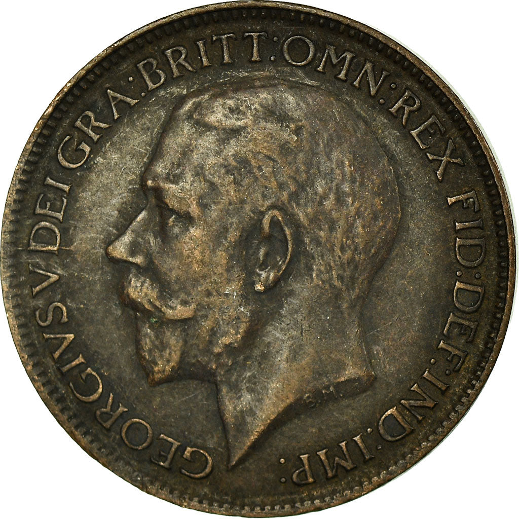 Coin, Great Britain, George V, Farthing, 1916, EF(40-45), Bronze, KM:808.1