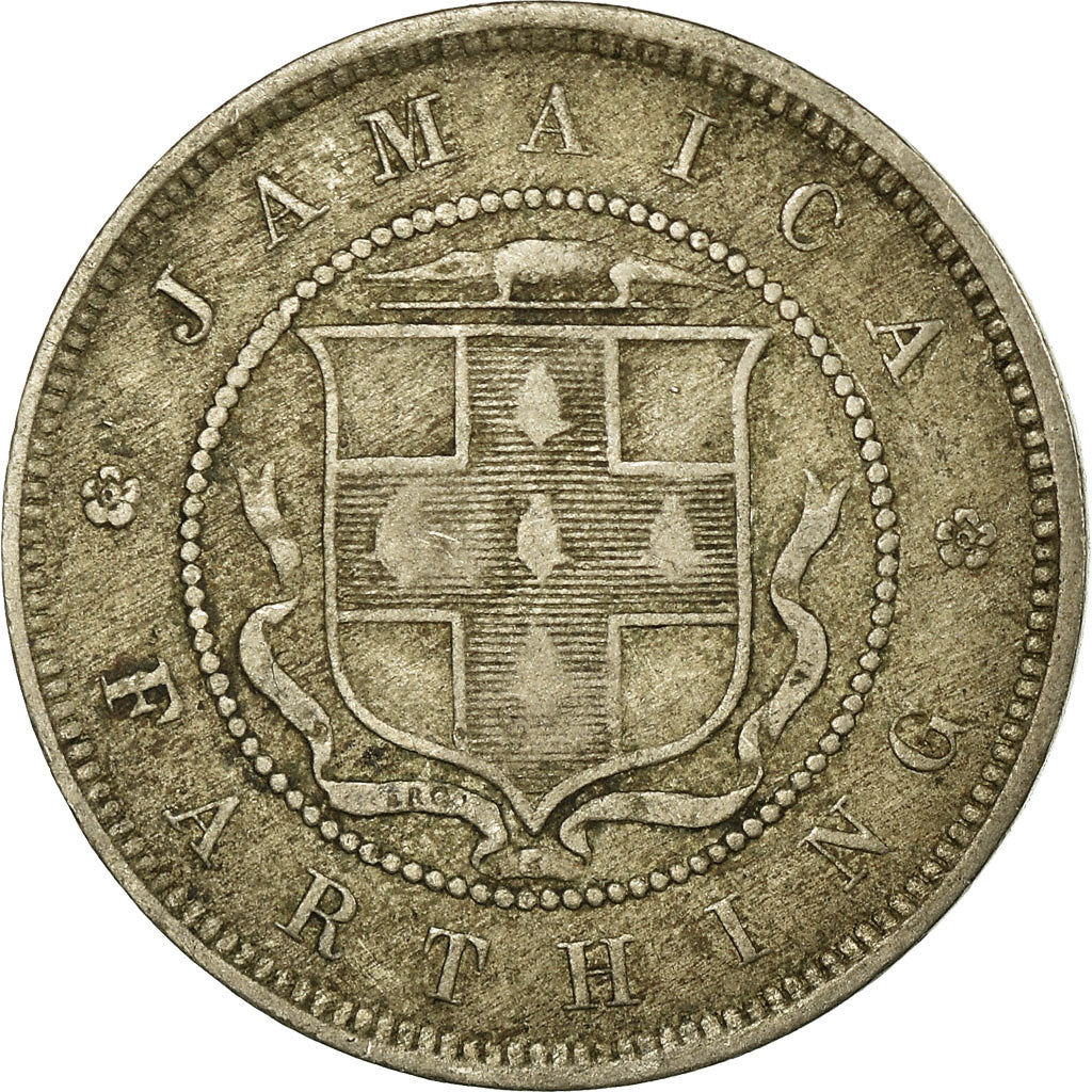 Coin, Jamaica, Victoria, Farthing, 1880, Heaton, VF(20-25), Copper-nickel, KM:15