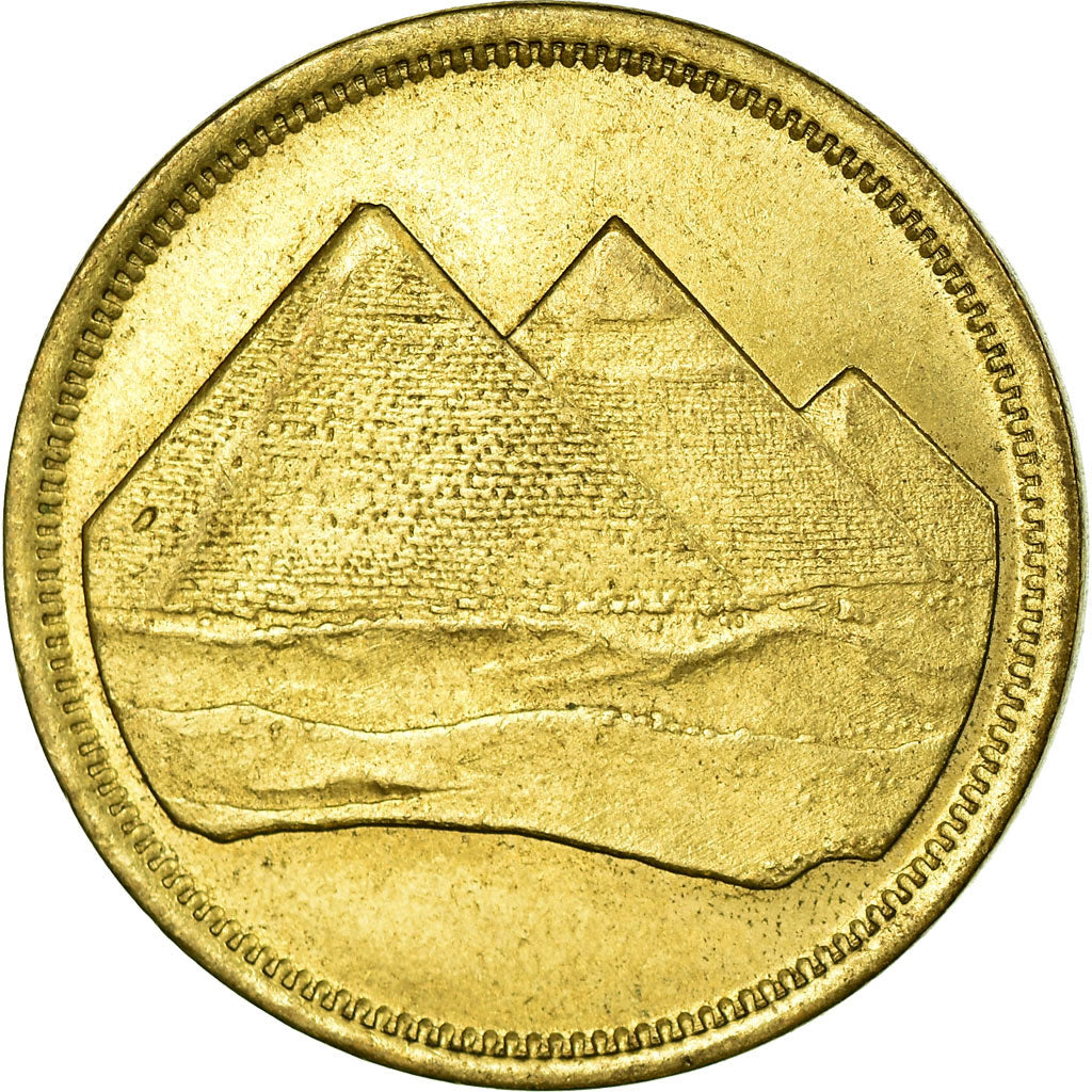 Coin, Egypt, 5 Piastres, 1984/AH1404, EF(40-45), Aluminum-Bronze, KM:622.1