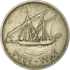 Moneta, Kuwait, Jabir Ibn Ahmad, 50 Fils, AH 1382/1962, MB+, Rame-nichel, KM:13