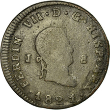 Münze, Spanien, Ferdinand VII, 8 Maravedis, 1821, Jubia, S, Kupfer, KM:491