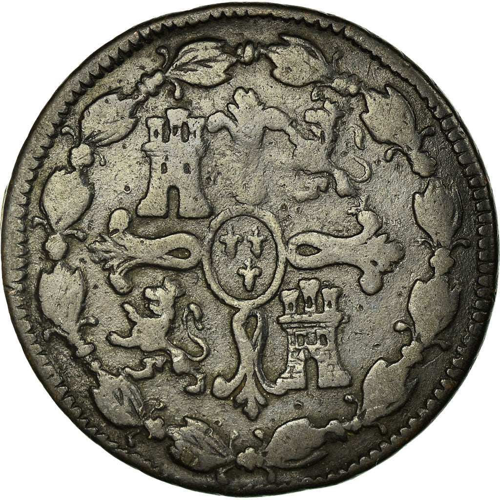 Münze, Spanien, Ferdinand VII, 8 Maravedis, 1821, Jubia, S, Kupfer, KM:491