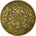 Coin, Tunisia, Anonymous, 2 Francs, AH 1345/1926, Paris, EF(40-45)