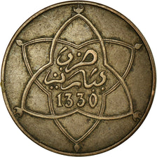 Coin, Morocco, Yusuf, 5 Mazunas, 1912/AH1330, bi-Bariz, Paris, EF(40-45)