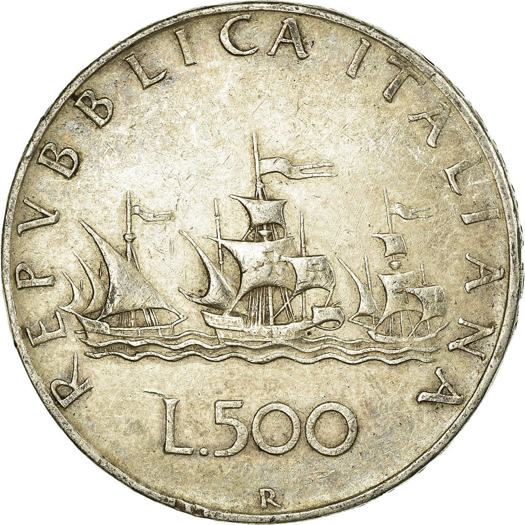 Coin, Italy, 500 Lire, 1958, Rome, EF(40-45), Silver, KM:98