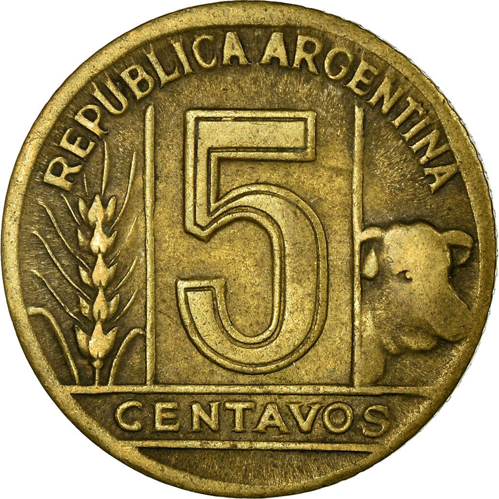 Coin, Argentina, 5 Centavos, 1948, VF(20-25), Aluminum-Bronze, KM:40