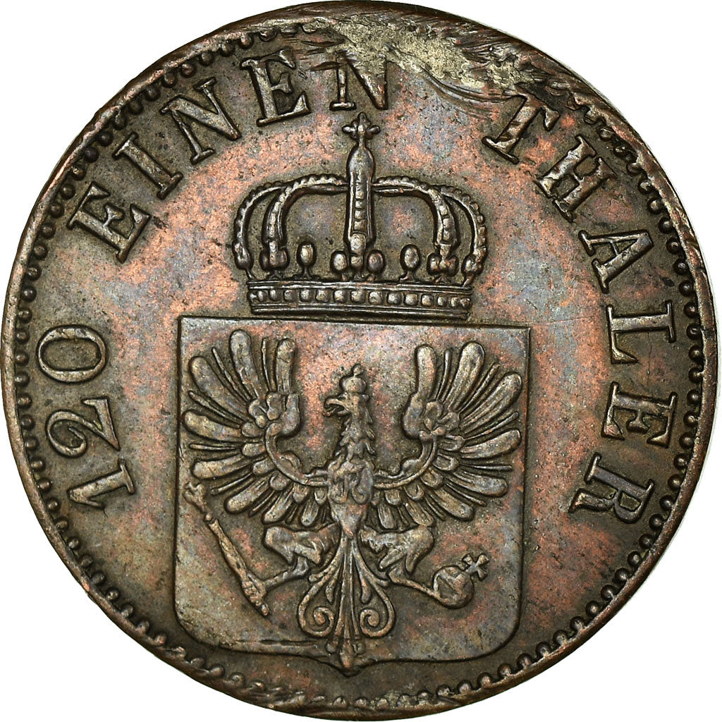 Monnaie, Etats allemands, PRUSSIA, Wilhelm I, 3 Pfennig, 1864, Berlin, TB+