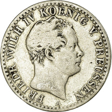 Monnaie, Etats allemands, PRUSSIA, Friedrich Wilhelm IV, 1/6 Thaler, 1843