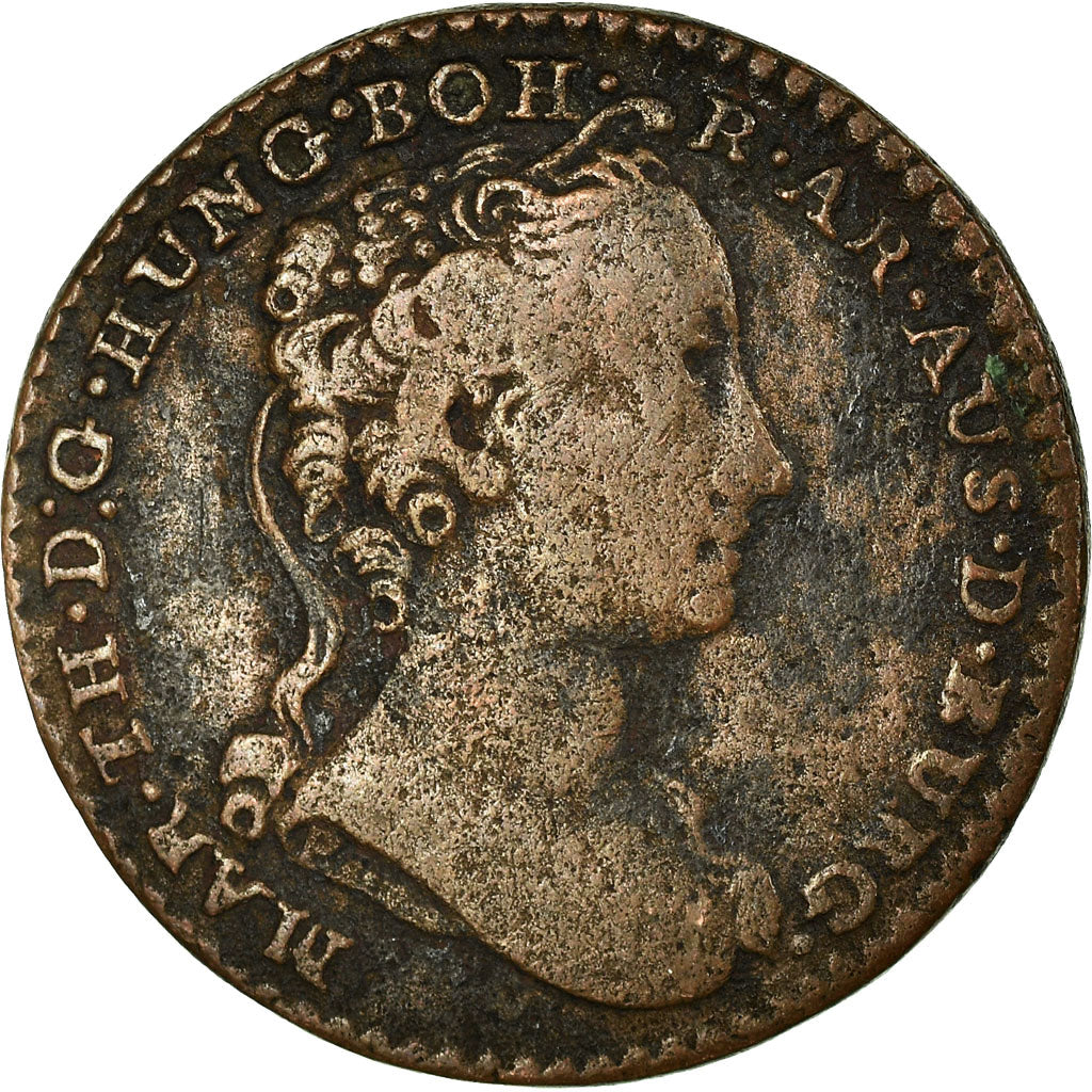 Monnaie, AUSTRIAN NETHERLANDS, Maria Theresa, Liard, Oord, 1745, TB+, Cuivre