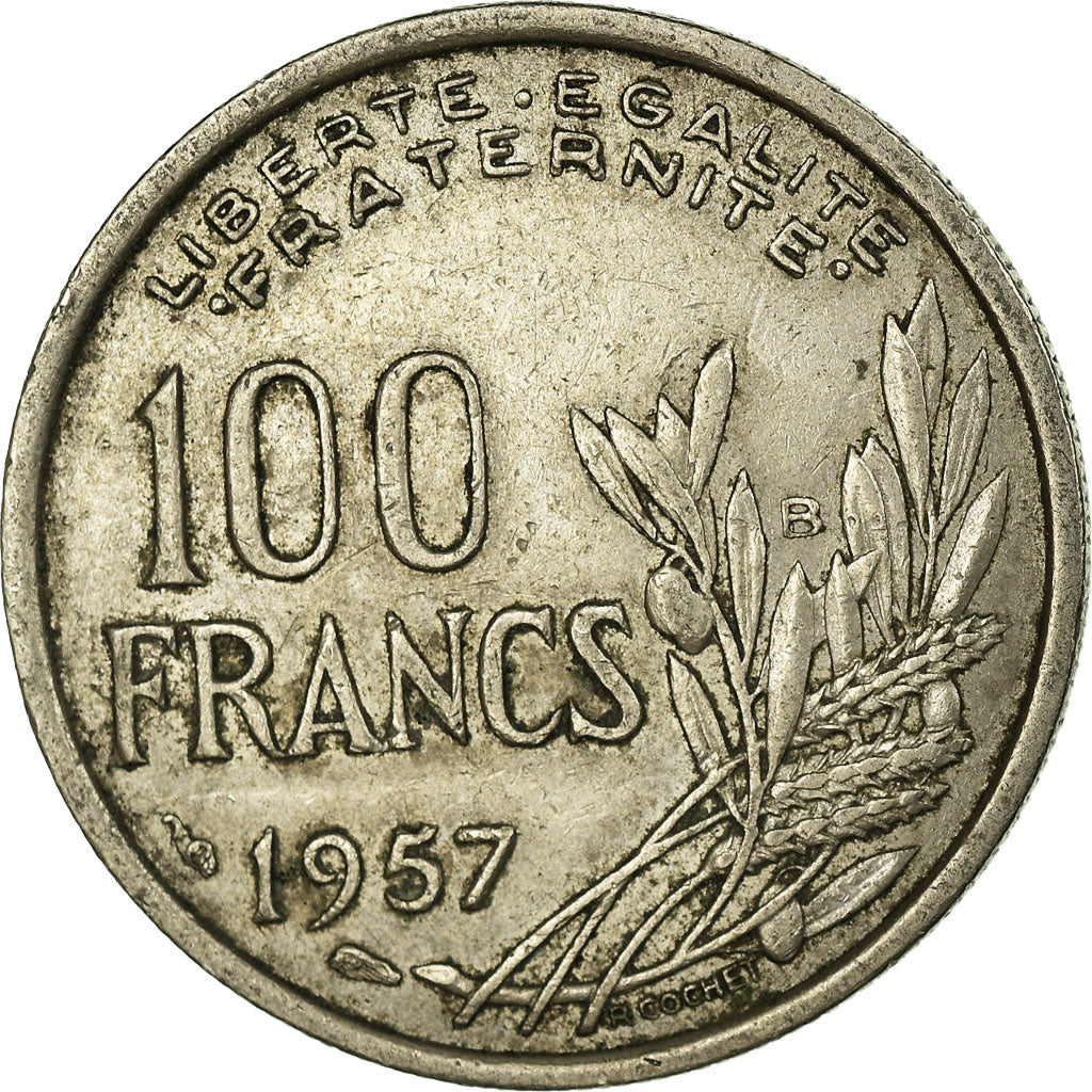 Coin, France, Cochet, 100 Francs, 1957, Beaumont - Le Roger, VF(30-35)