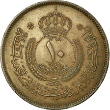 Münze, Jordan, Abdullah, 10 Fils, Qirsh, Piastre, 1949, SS, Bronze, KM:4
