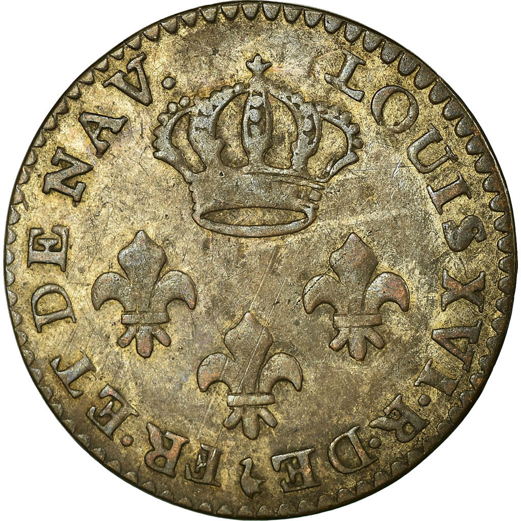 Coin, FRENCH GUIANA, 2 Sous, 1789, Paris, VF(30-35), Billon, KM:1, Lecompte:20