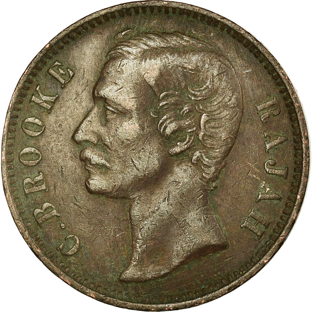 Coin, Sarawak, Charles J. Brooke, Cent, 1890, Heaton, Birmingham, EF(40-45)