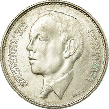 Coin, Morocco, al-Hassan II, 5 Dirhams, 1965/AH1384, Paris, AU(55-58), Silver