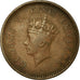 Coin, INDIA-BRITISH, George VI, 1/2 Pice, 1939, EF(40-45), Bronze, KM:528