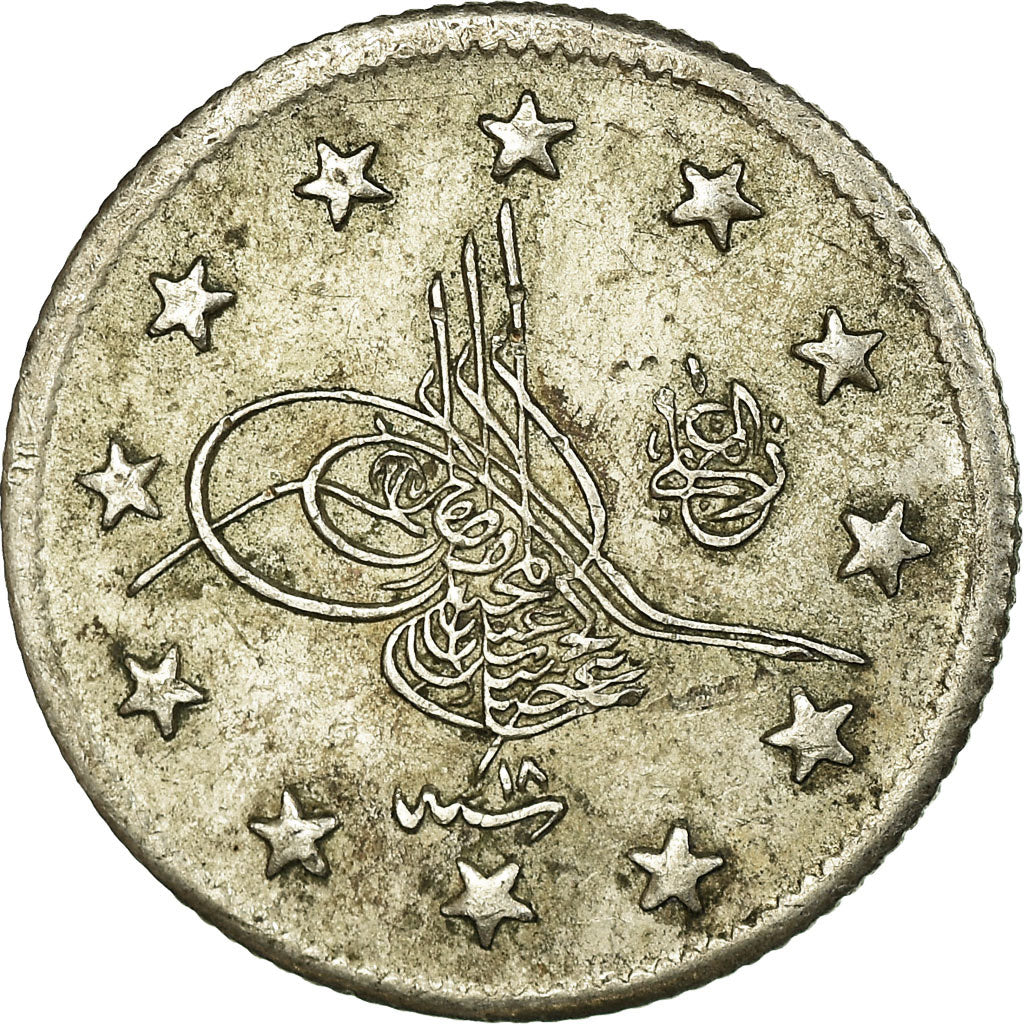 Coin, Turkey, Abdul Hamid II, 2 Kurush, 1892/AH1293, Qustantiniyah, EF(40-45)