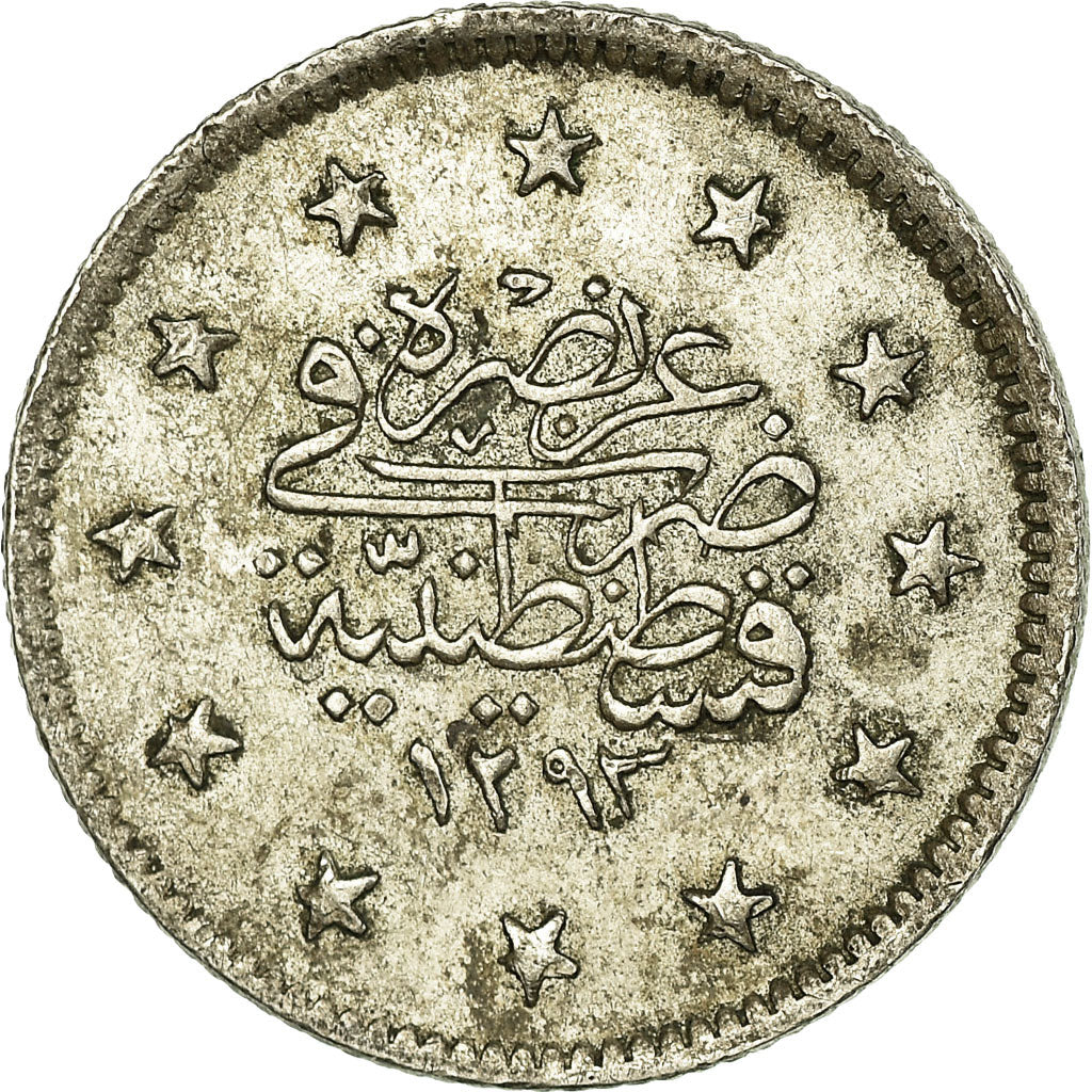 Coin, Turkey, Abdul Hamid II, 2 Kurush, 1892/AH1293, Qustantiniyah, EF(40-45)