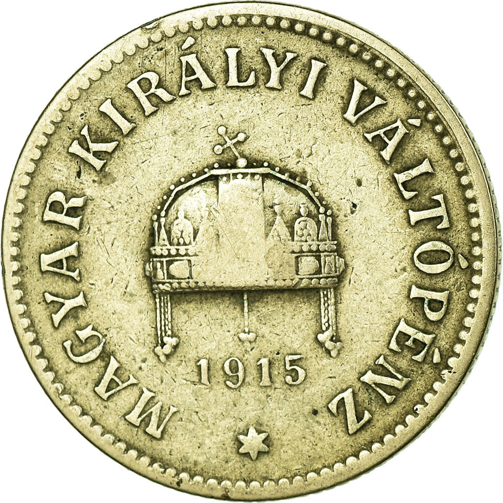Moneta, Ungheria, Franz Joseph I, 10 Filler, 1915, Budapest, MB+