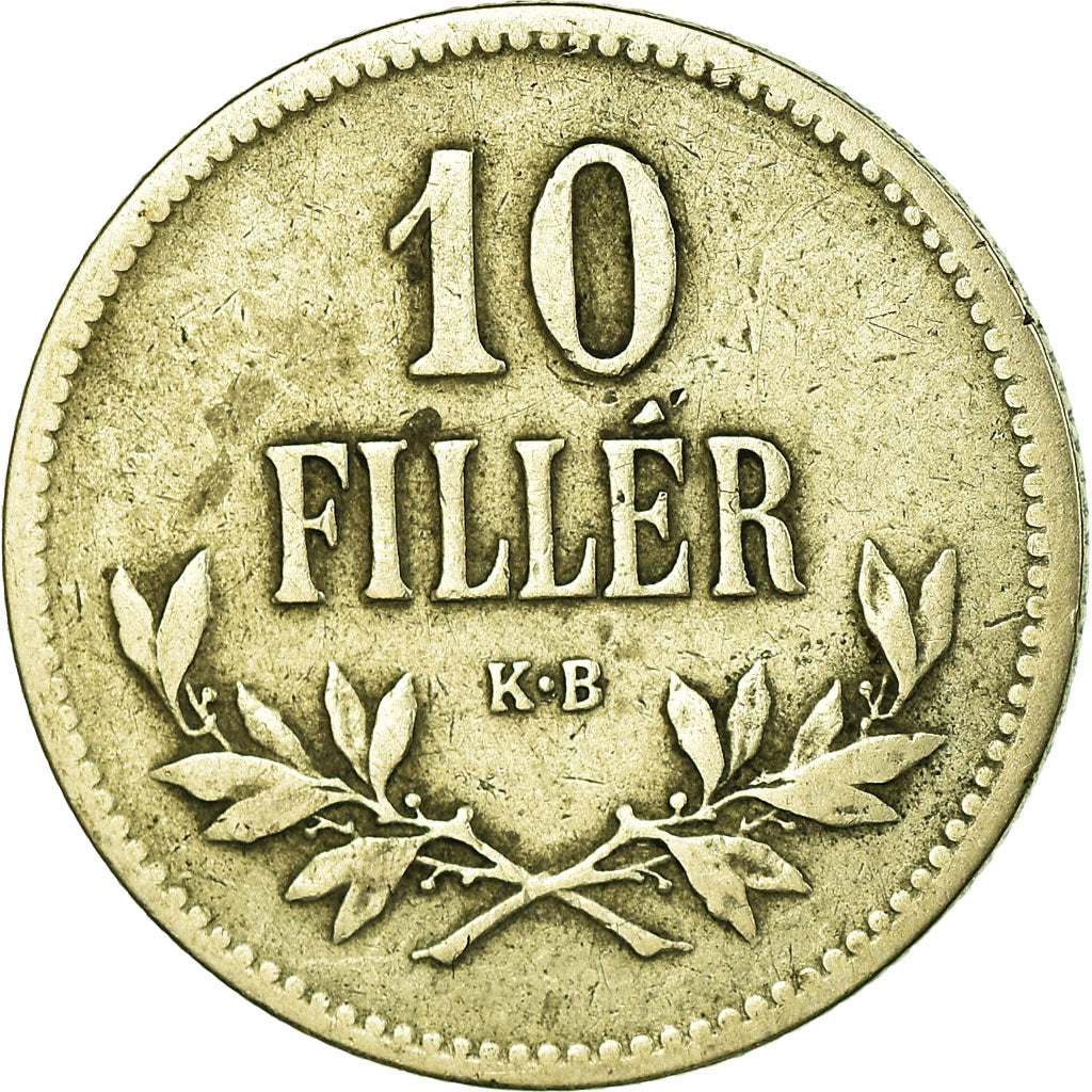 Moneta, Ungheria, Franz Joseph I, 10 Filler, 1915, Budapest, MB+