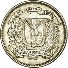 Coin, Dominican Republic, 10 Centavos, 1953, EF(40-45), Silver, KM:19