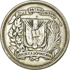 Moneda, República Dominicana, 25 Centavos, 1951, MBC, Plata, KM:20