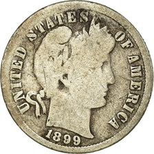 Coin, United States, Barber Dime, Dime, 1899, U.S. Mint, Philadelphia