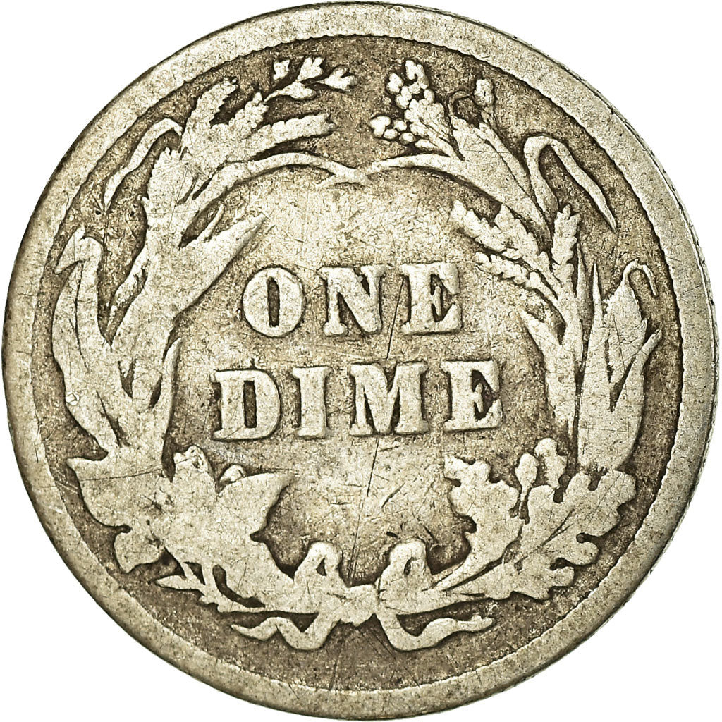 Coin, United States, Barber Dime, Dime, 1899, U.S. Mint, Philadelphia