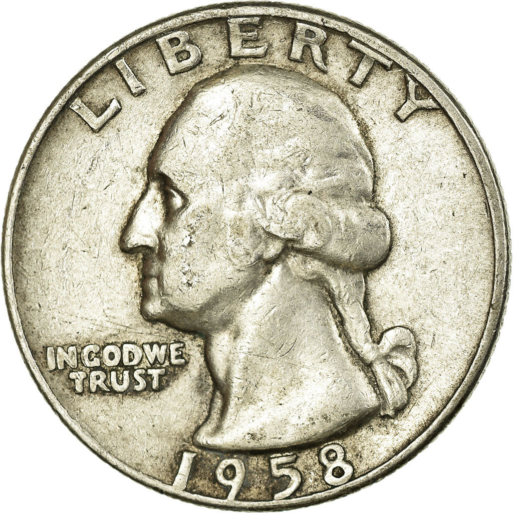 Monnaie, États-Unis, Washington Quarter, Quarter, 1958, U.S. Mint, Denver, TB+